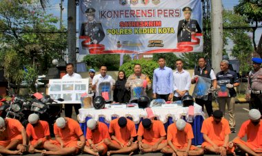 Polres-Kediri-Kota-Ungkap-6-Kasus,-Diantaranya-Pengroyokan-Hingga-Korban-Meninggal-Dunia