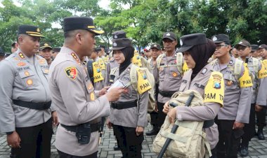 Polresta-Sidoarjo-Gelar-Apel-Pergeseran-Pasukan-Pengamanan-TPS-Pemilu-2024