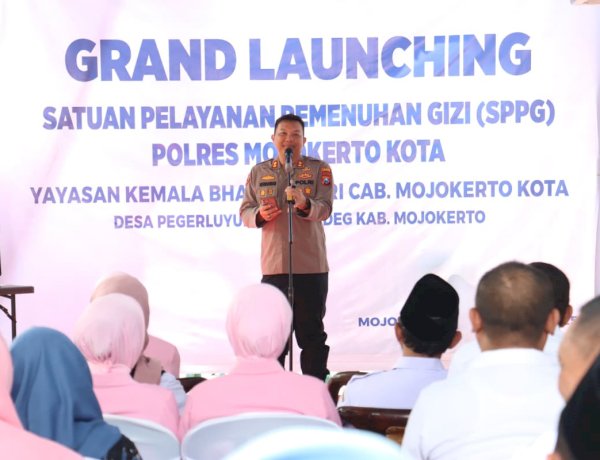 Kapolres Mojokerto Kota Resmikan SPPG Dukung Penuh Program Makan Bergizi Gratis